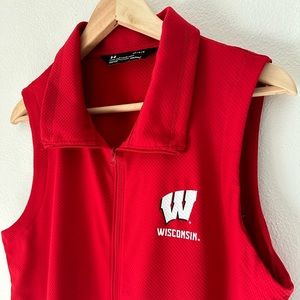WISCONSIN BADGERS UNDER‎ ARMOUR WOMEN'S RED NODUS VEST Size L